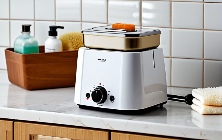 Compact Wax Heater Setup**

"A small, compact wax heater on a clean bathroom counter, surrounded by essential items like wax beads in a container, spatulas, and pre/post-wax treatment lotions. The scene is well-lit and organized, showcasing the heater's user-friendly design. Focus on the heater's temperature control dial and safety features. fully clothed, safe for work, appropriate content, modest presentation, professional product photography, perfect anatomy, natural proportions, high quality."

**