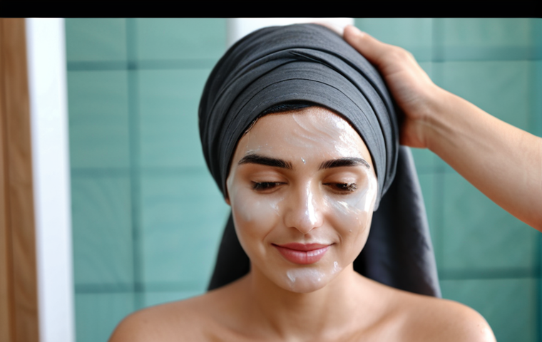 여드름 피부용 워시오프 팩 추천 - **Prompt:** "A woman with clear, healthy skin showcasing the results of using a mud wash-off pack. S...